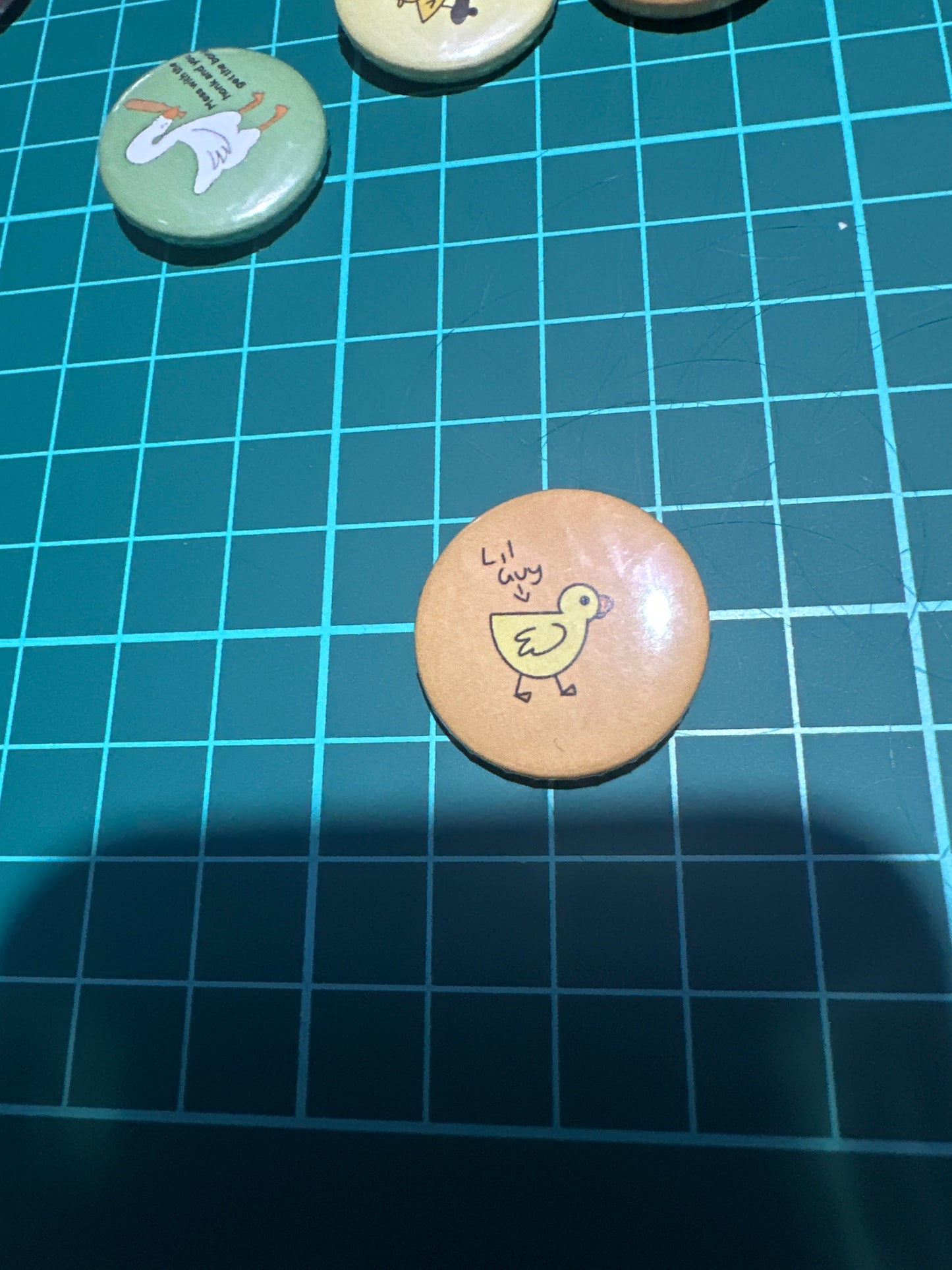 Lil guy button!