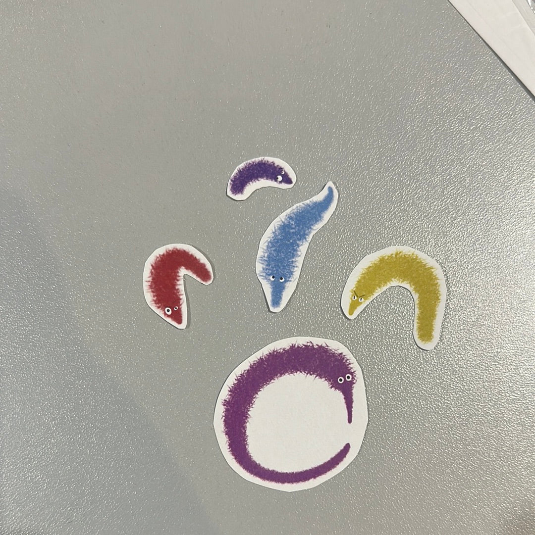 Worm sticker pack