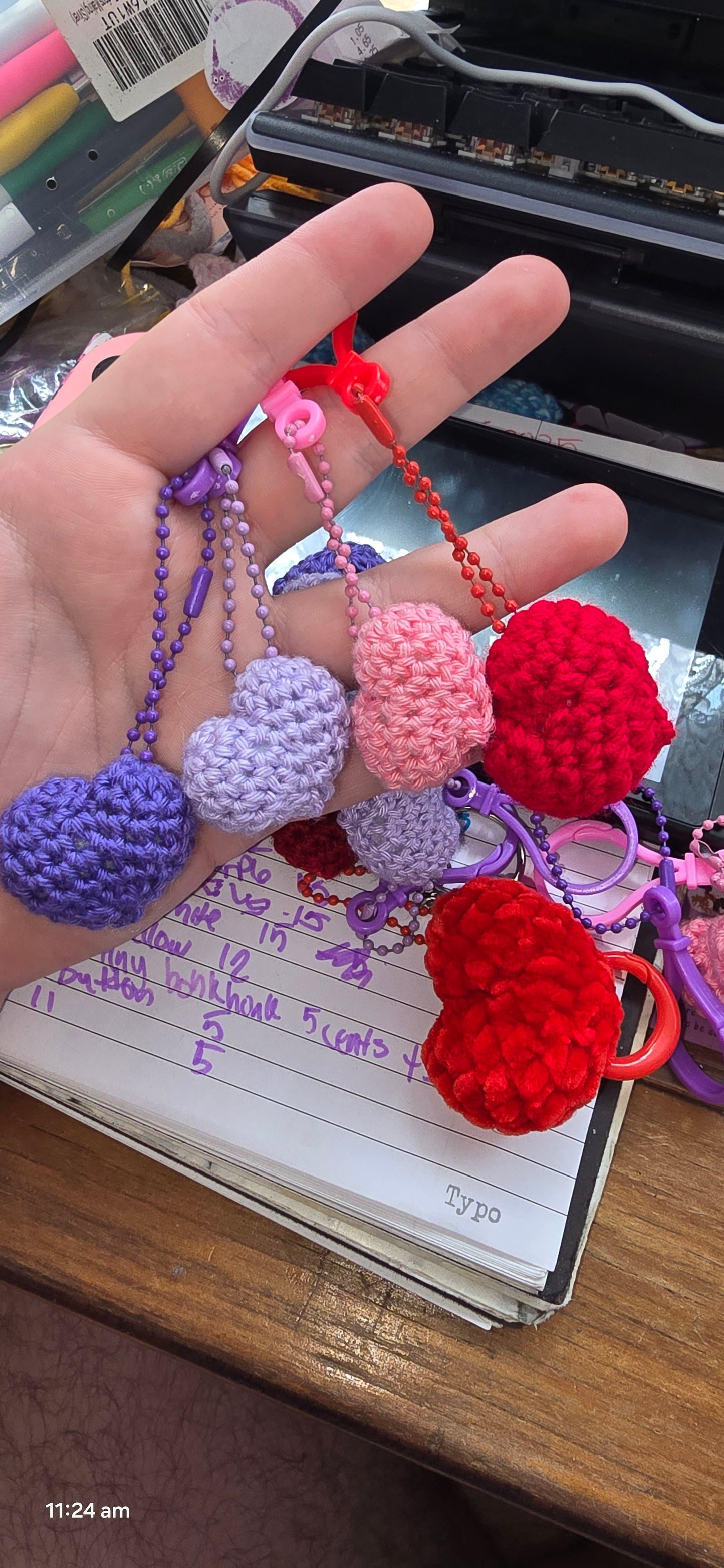 heart keychains