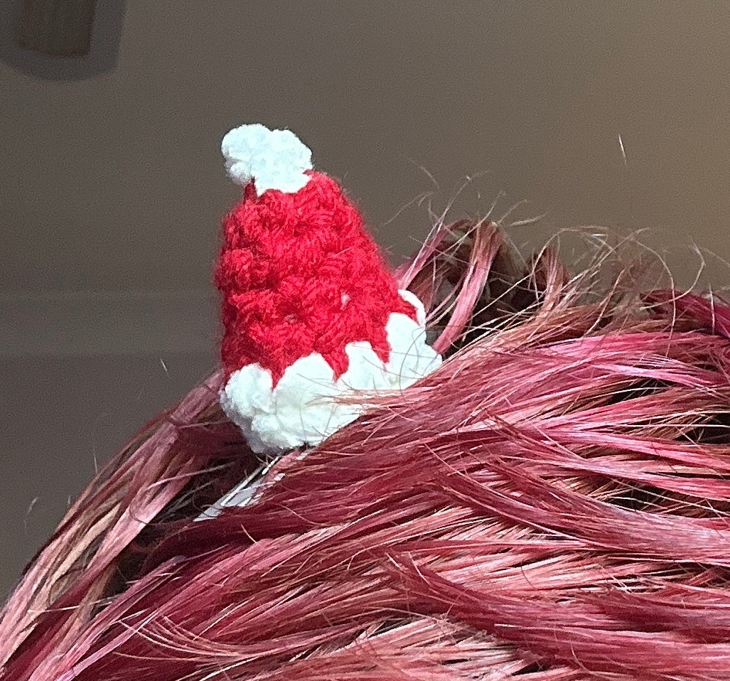 Tiny Santa hat clip