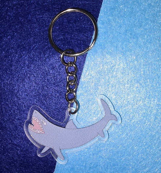 Scree shark keychain