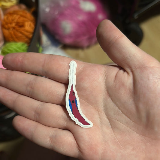 Spooder worm sticker