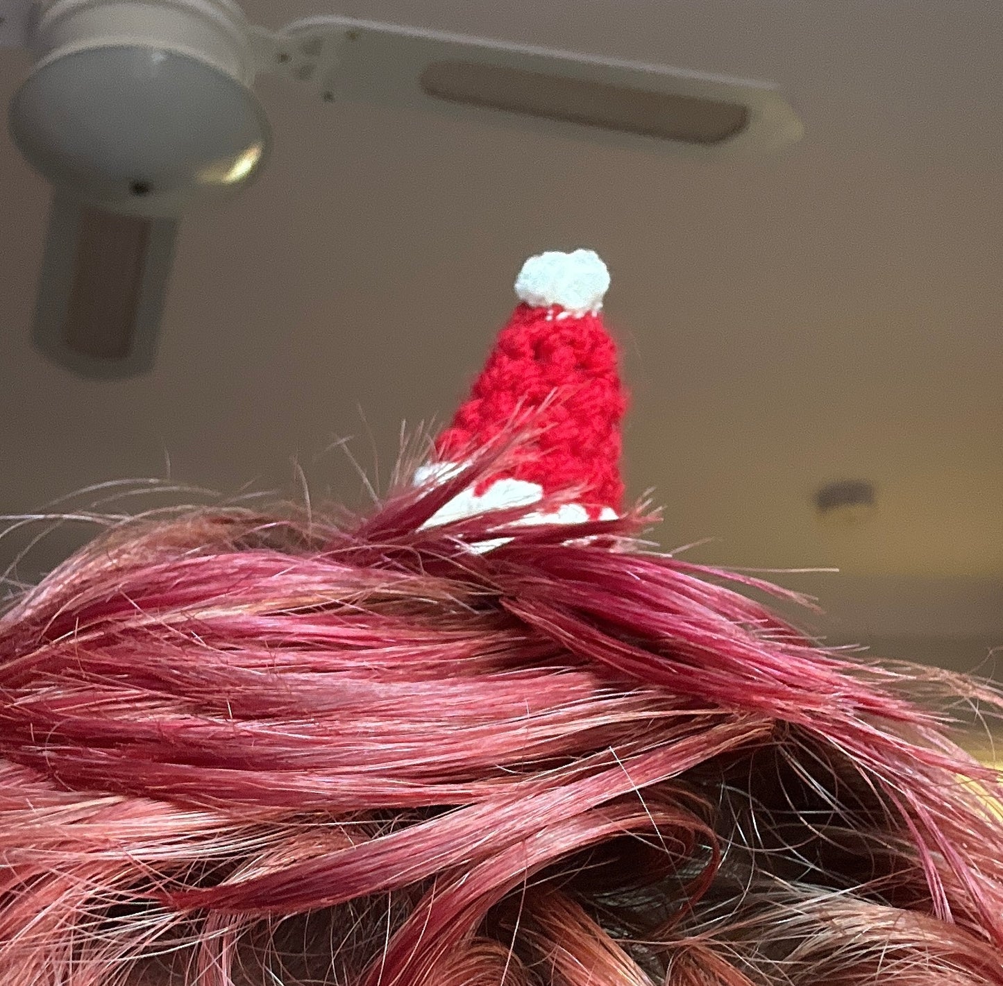 Tiny Santa hat clip