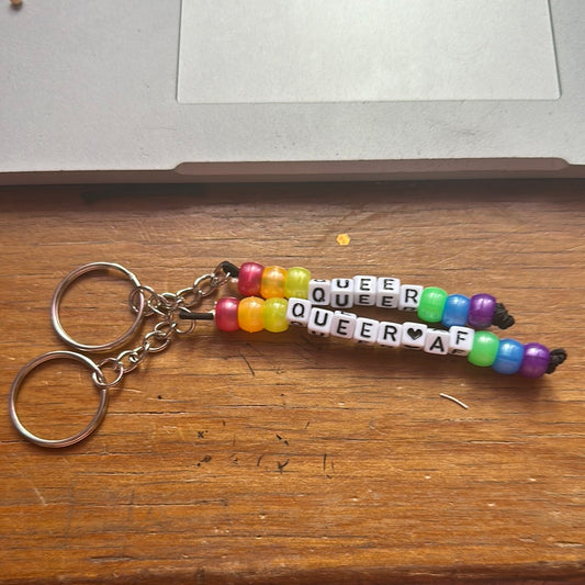 Beaded fidget keychains