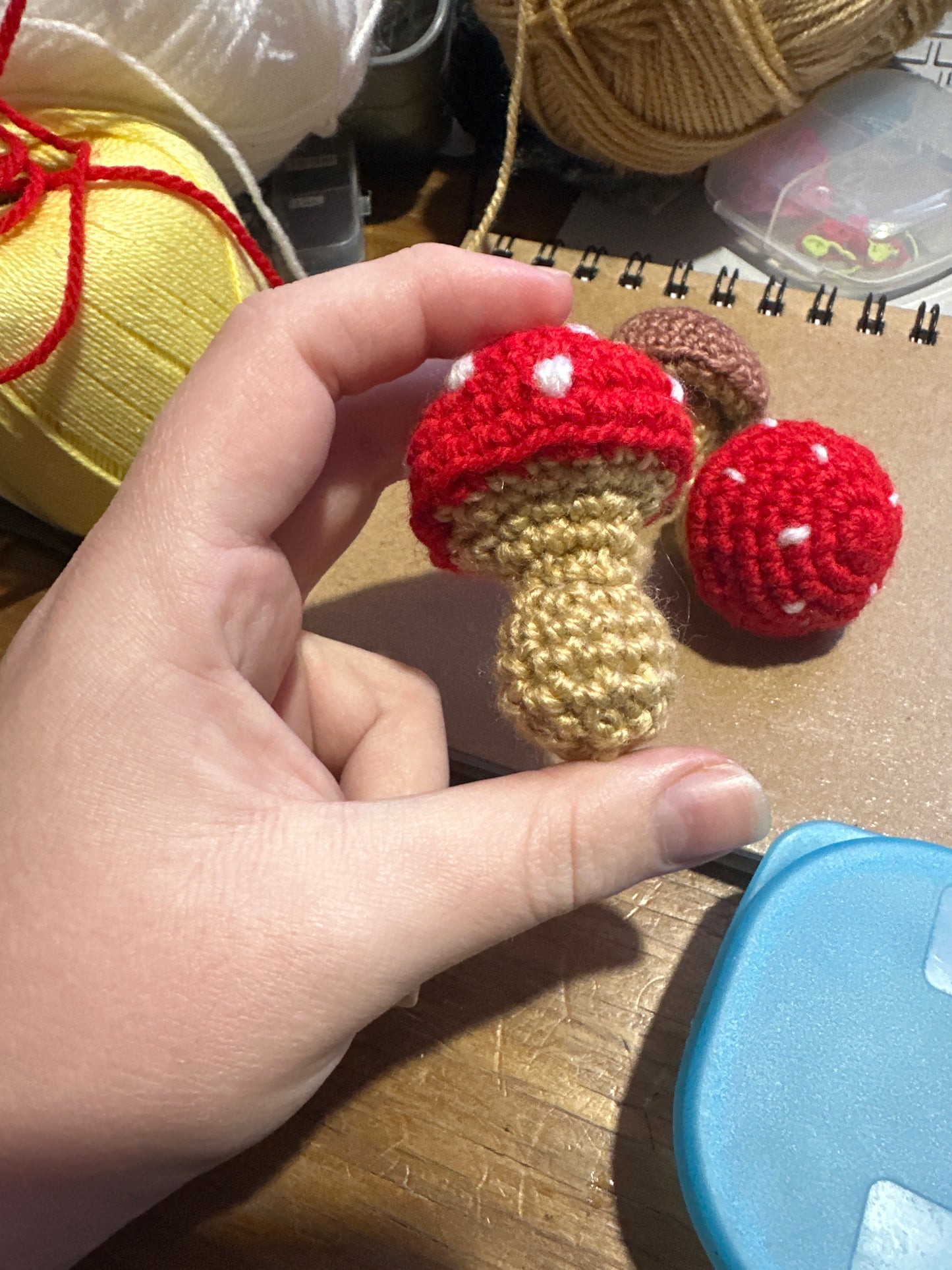 Mushroom fidget pop keychain