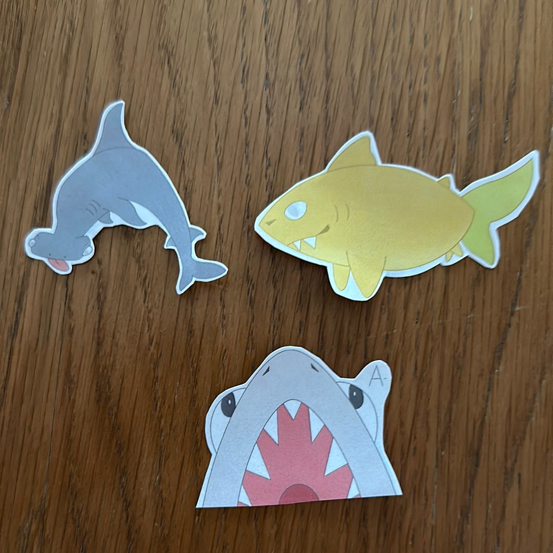 Silly shark sticker pack!