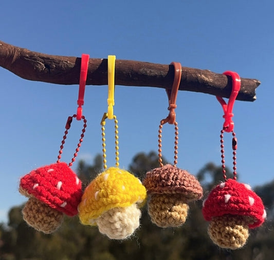 Mushroom fidget pop keychain