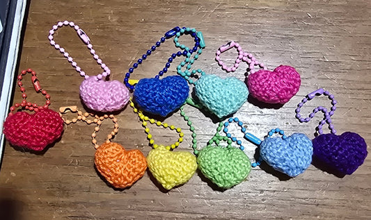 Mini heart keychains