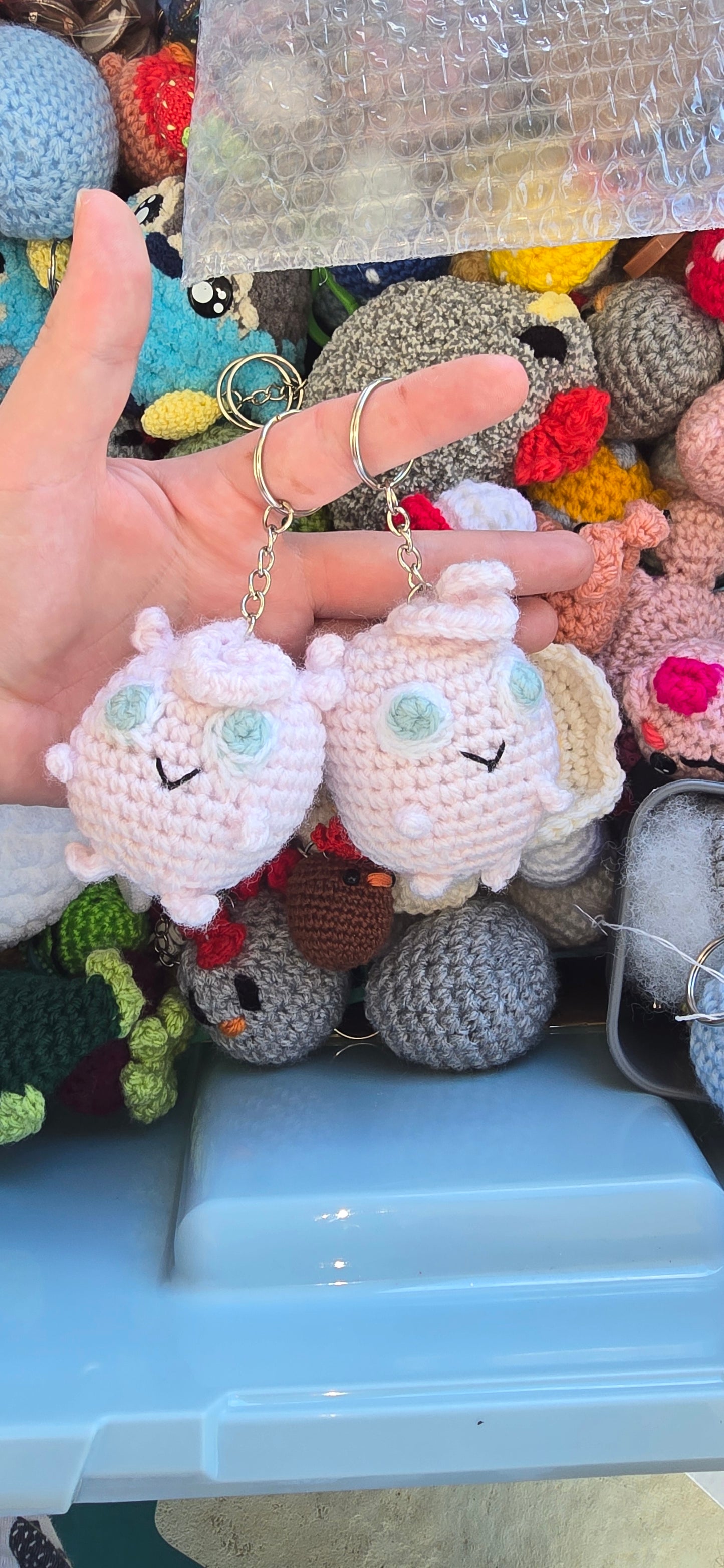 Fluffy puff Keychain