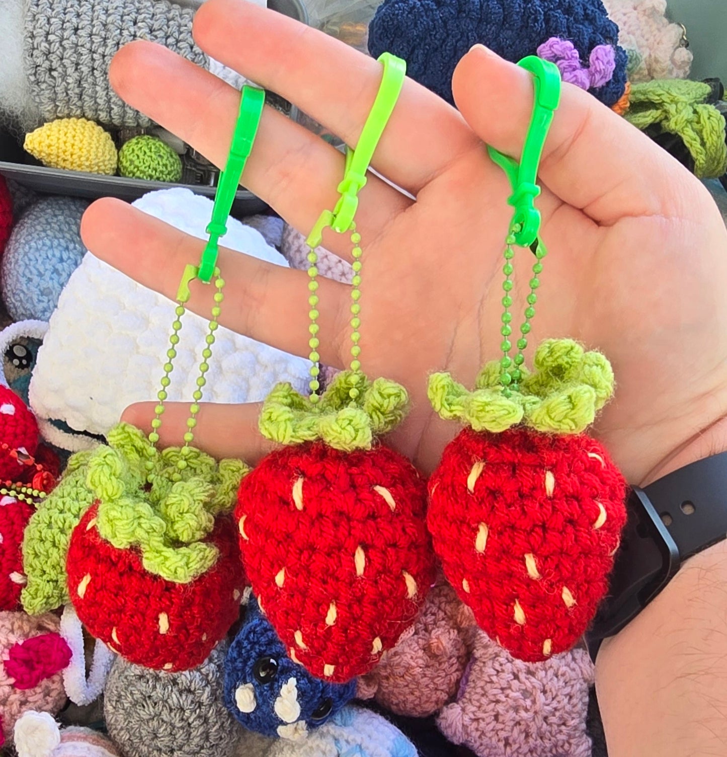 Strawberry keychain